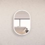 Oval 01 Led Mirror With Brushed Nickel Framed 600 * 900 Oval 01 Led Mirror With Brushed Nickel Framed 600 * 900